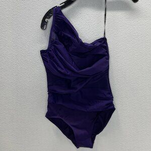 MiracleSuit Women’s One-Shoulder One-Piece Swimsuit Purple Size 10